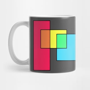 Funky coloured rectangles Mug